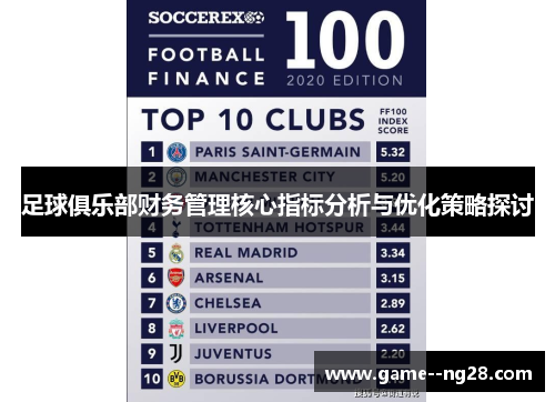 足球俱乐部财务管理核心指标分析与优化策略探讨